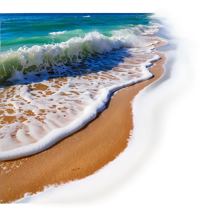 Sandy Beach Sea Waves Png Dnu11 PNG