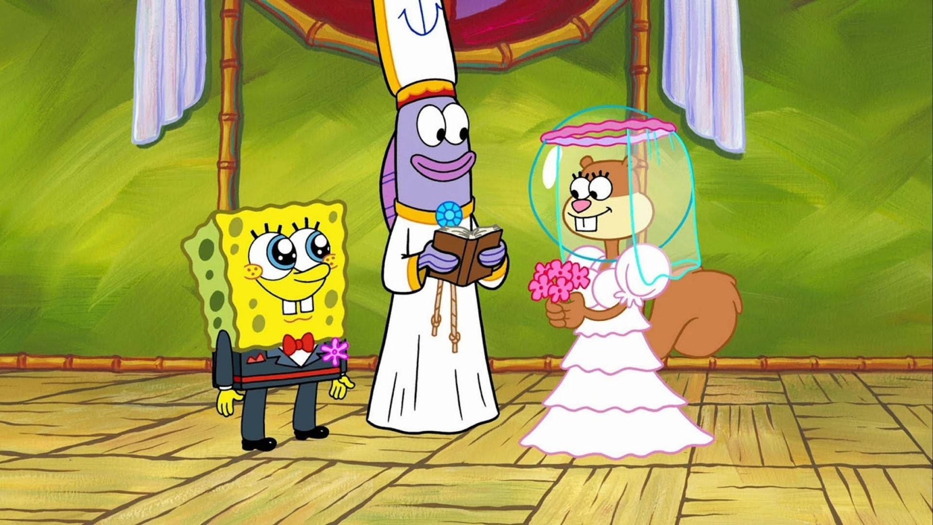 Sandycheeks Spongebob Hochzeit Wallpaper