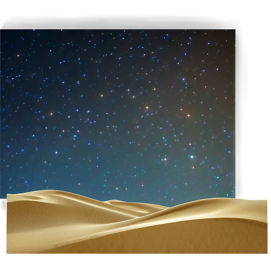 Sandy Dunes Under Starry Sky Png Igp PNG