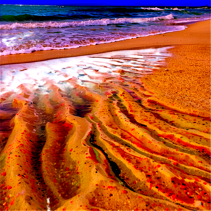 Sandy Shoreline Waves Png Jcs33 PNG