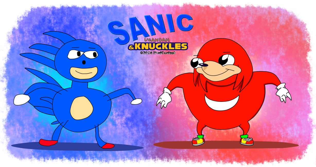 Sanicand Ugandan Knuckles Artwork PNG