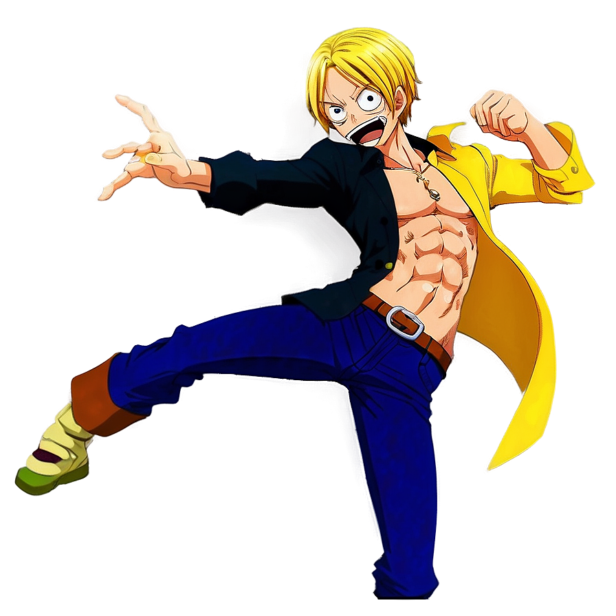 Download Sanji Fighting Pose Png Jex | Wallpapers.com