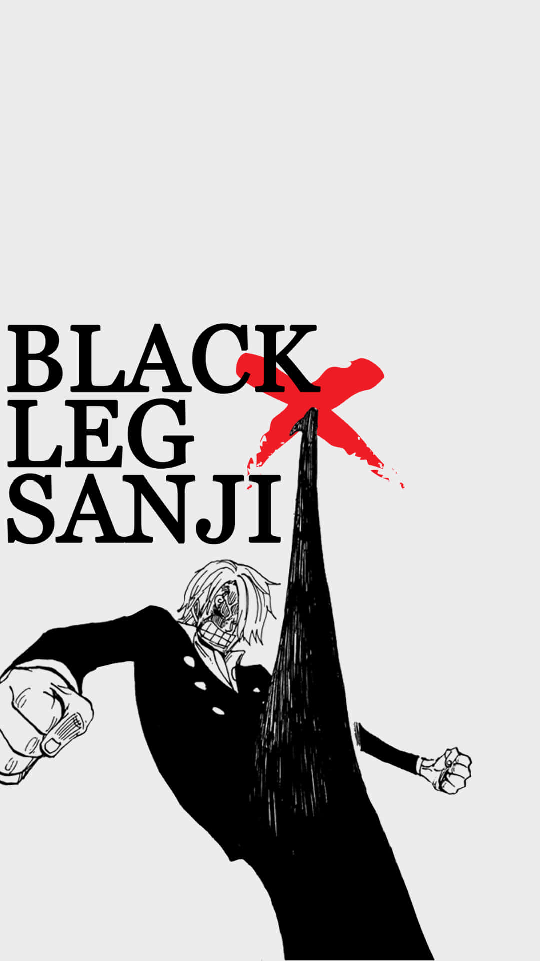 Sanji One Piece character in action on iPhone Wallpaper Wallpaper