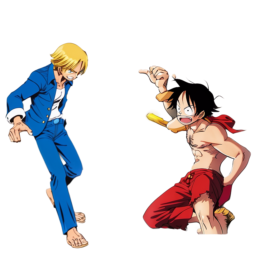 Download Sanji Vs. Luffy Duel Png Kkt78 | Wallpapers.com