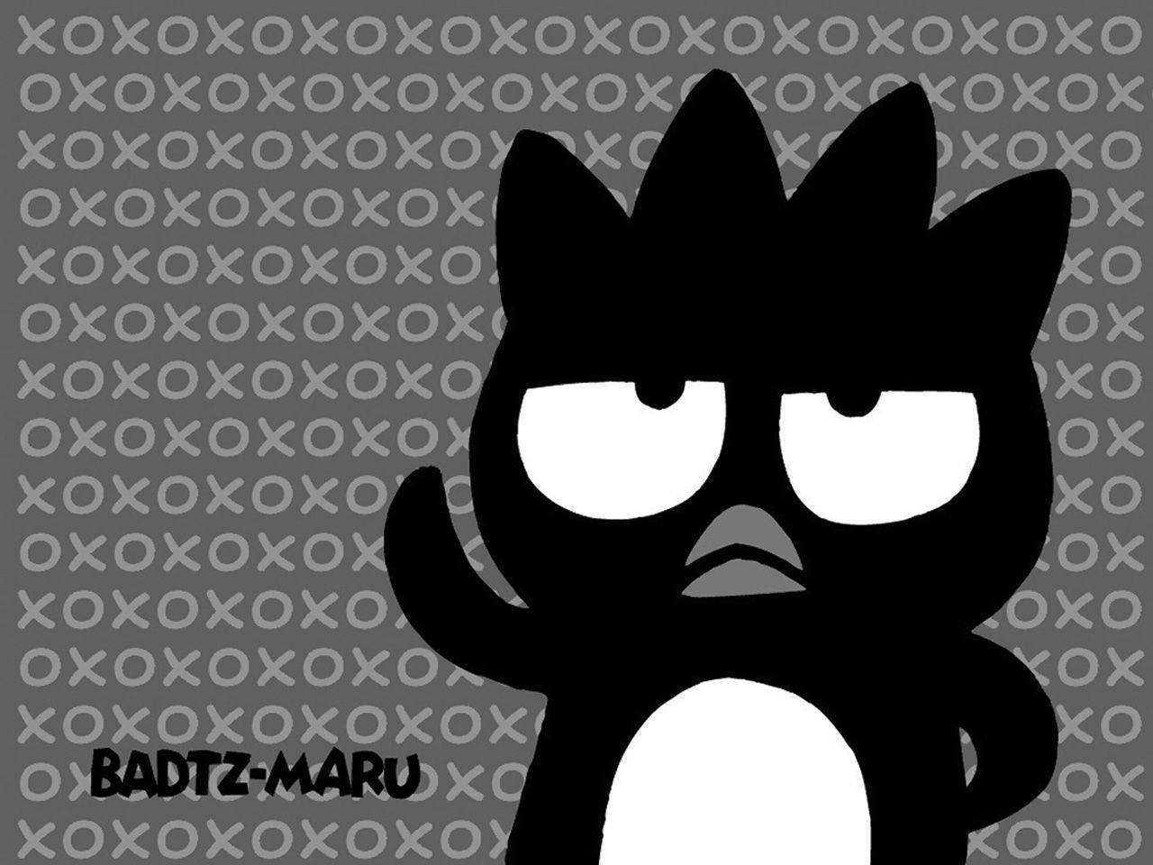 Sanrio Character Badtz Maru Greyscale Poster