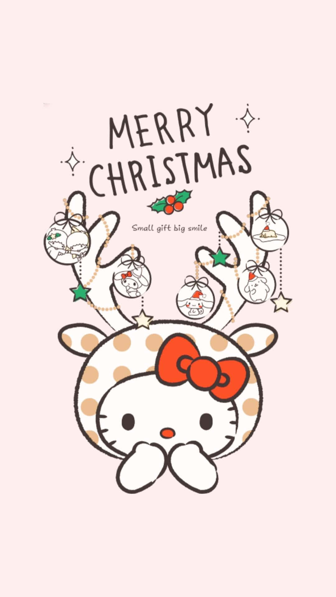 Download Sanrio Character Christmas Greeting Wallpaper