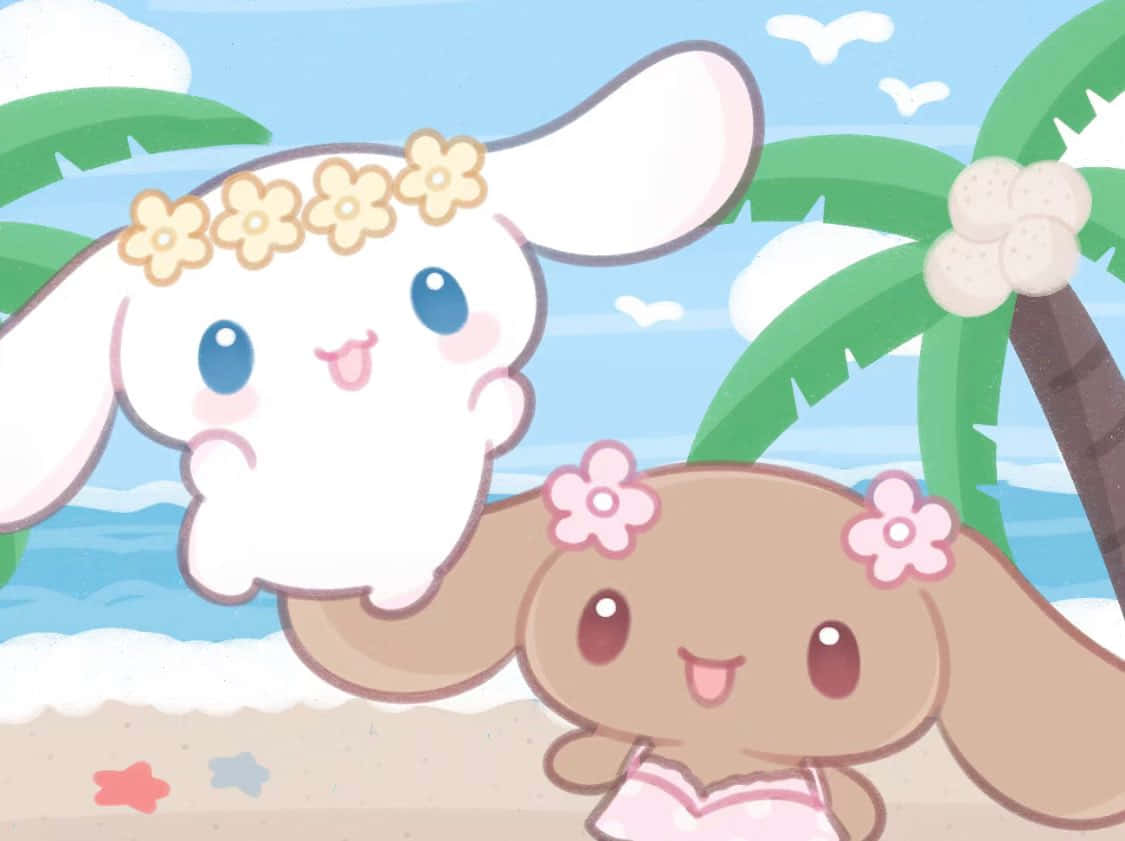 Karakter Sanrio Bersantai Di Pantai Wallpaper