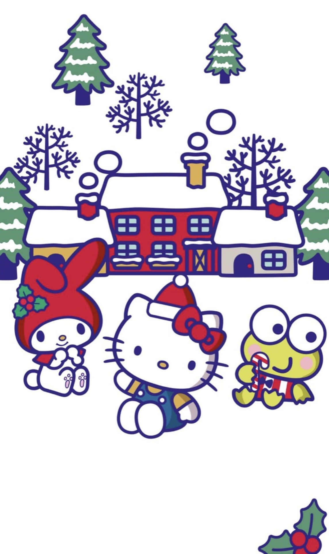 Download Sanrio Characters Christmas Celebration Wallpaper | Wallpapers.com