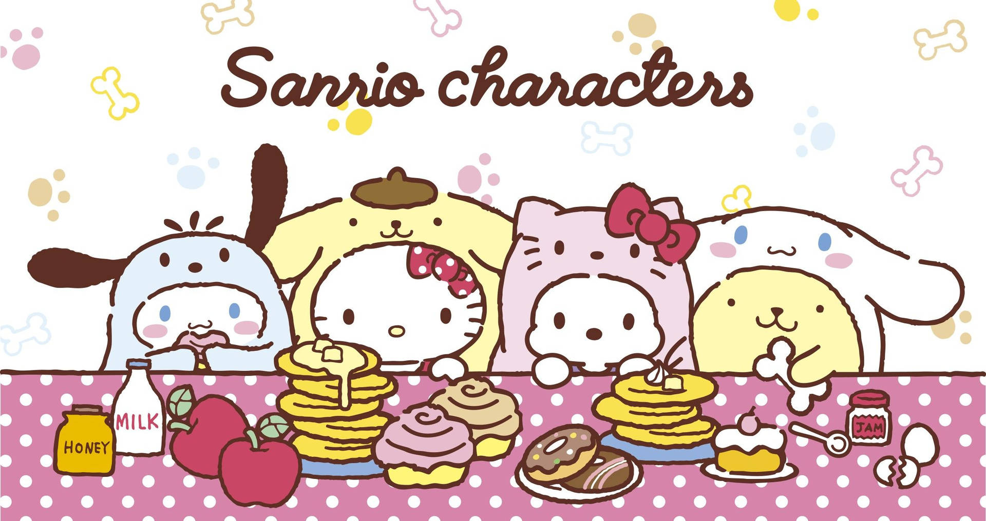 Sanrio Characters Colorful  Costumes Wallpaper