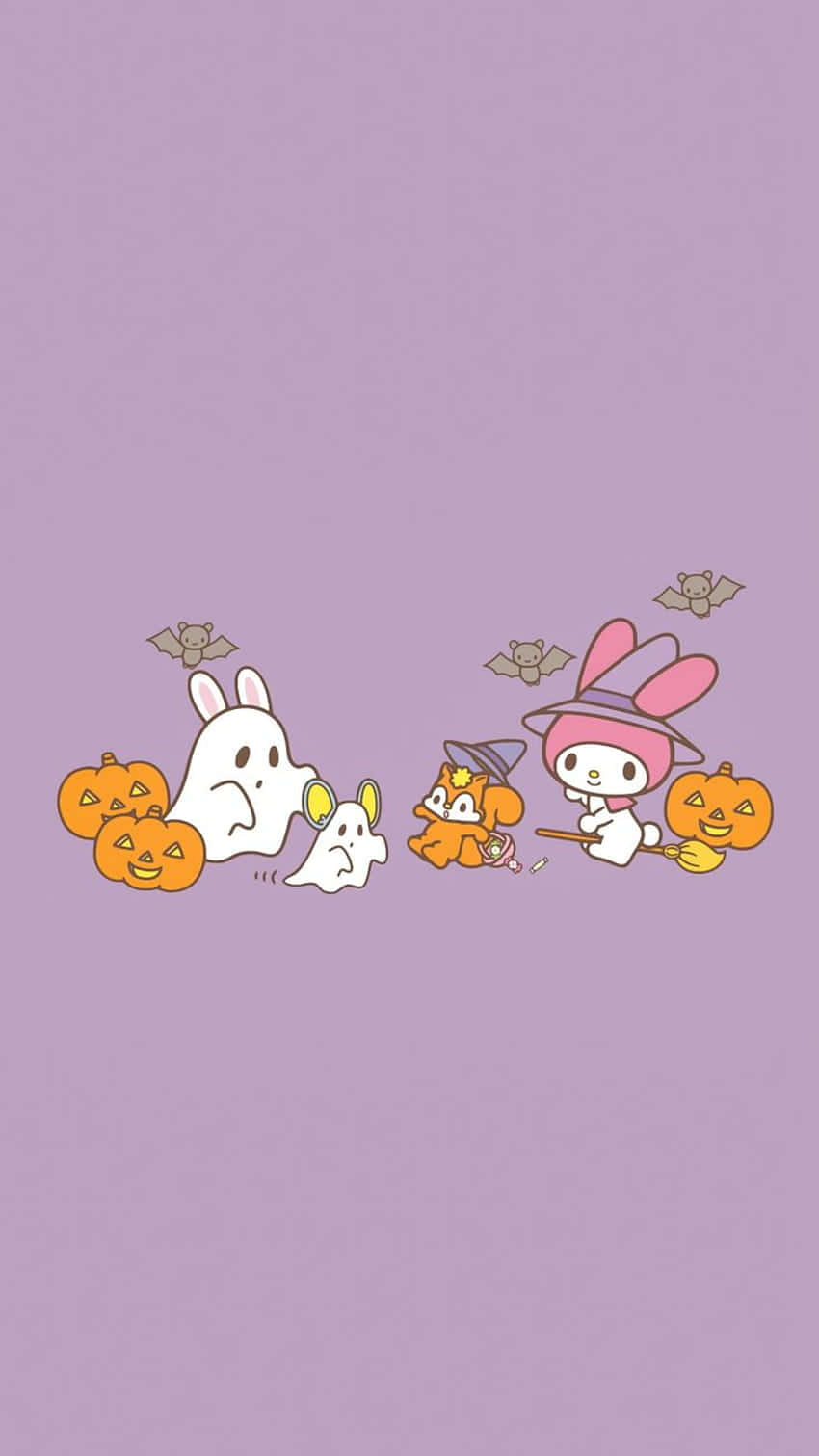 Sanrio Characters Halloween Celebration Wallpaper