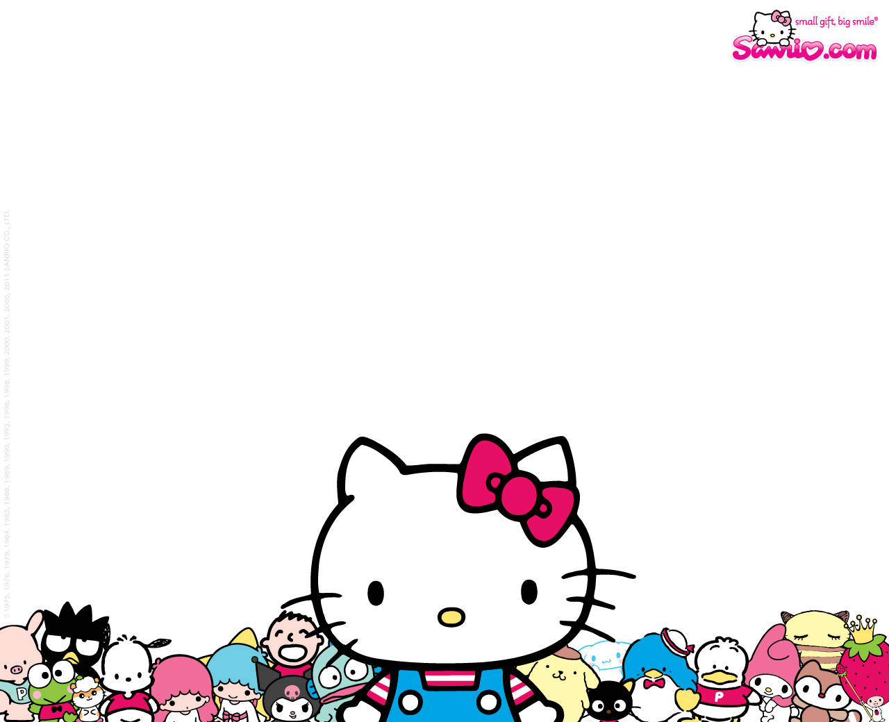 Sanrio Characters In White Background Wallpaper