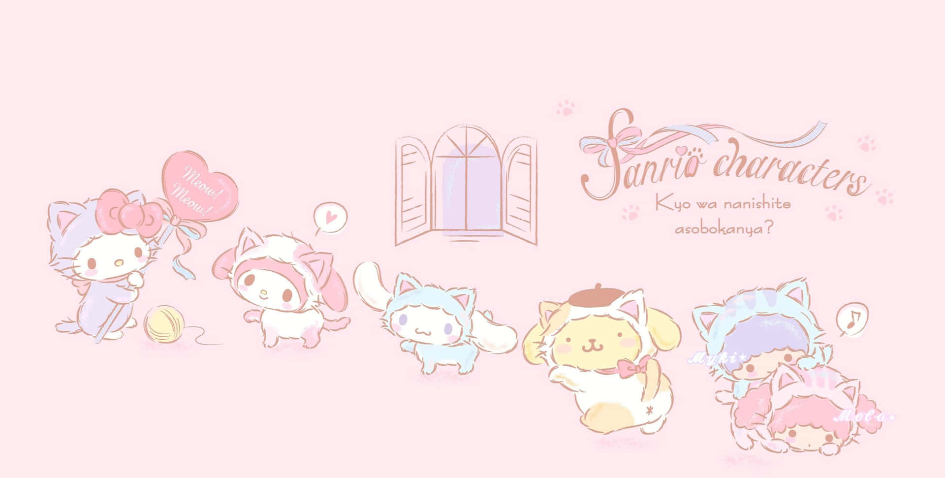 Sanrio Characters Pastel Aesthetic Wallpaper