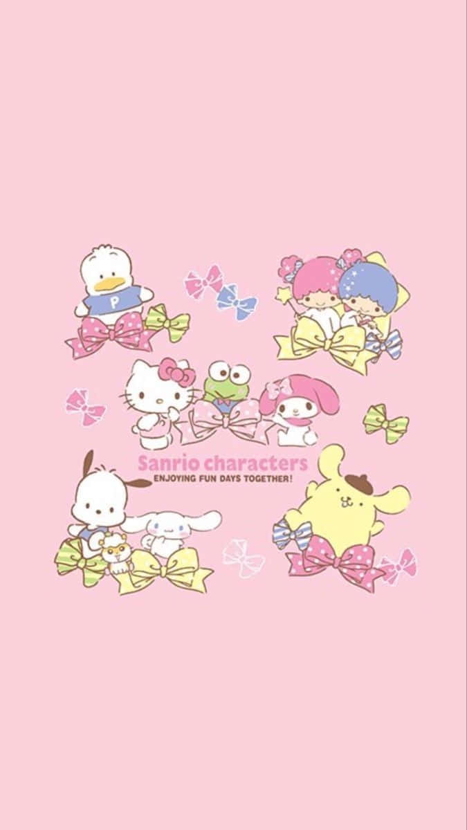 Sanrio Characters Pink Aesthetic Wallpaper Wallpaper