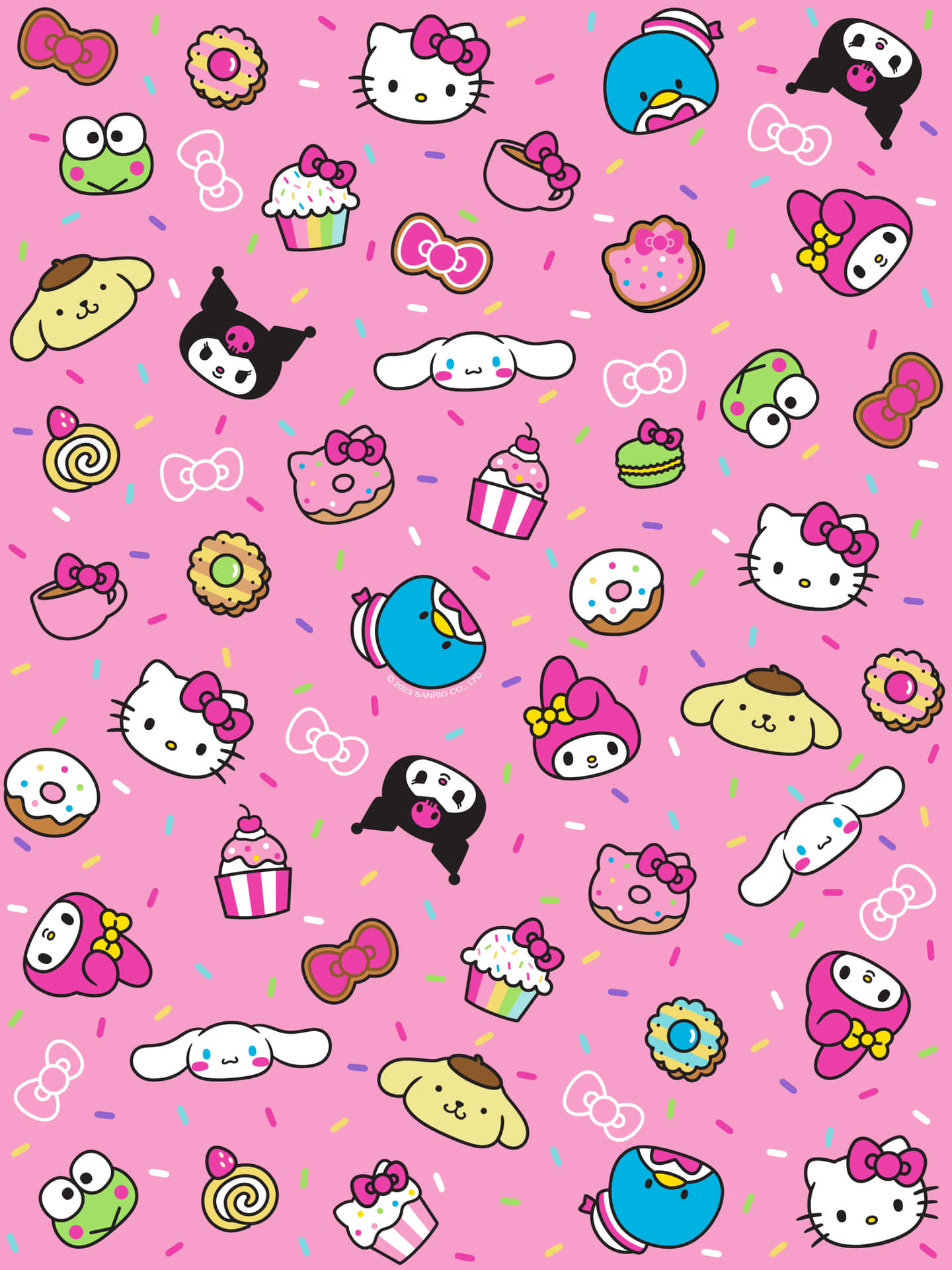 Download Sanrio Characters Valentines Pattern Wallpaper | Wallpapers.com