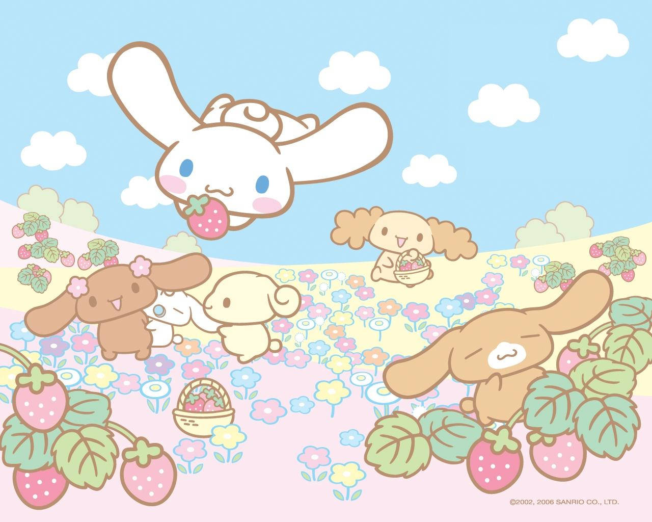 Experience Total Adorableness with Sanrio's Cinnamoroll and Cinnamoangels Wallpaper