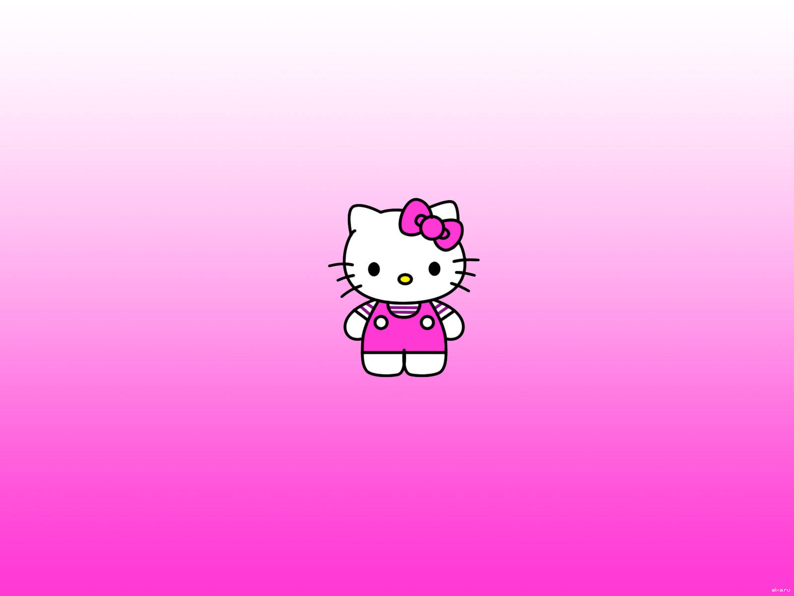 Sanrioskrivbordsbakgrund Hello Kitty Gradient Rosa. Wallpaper
