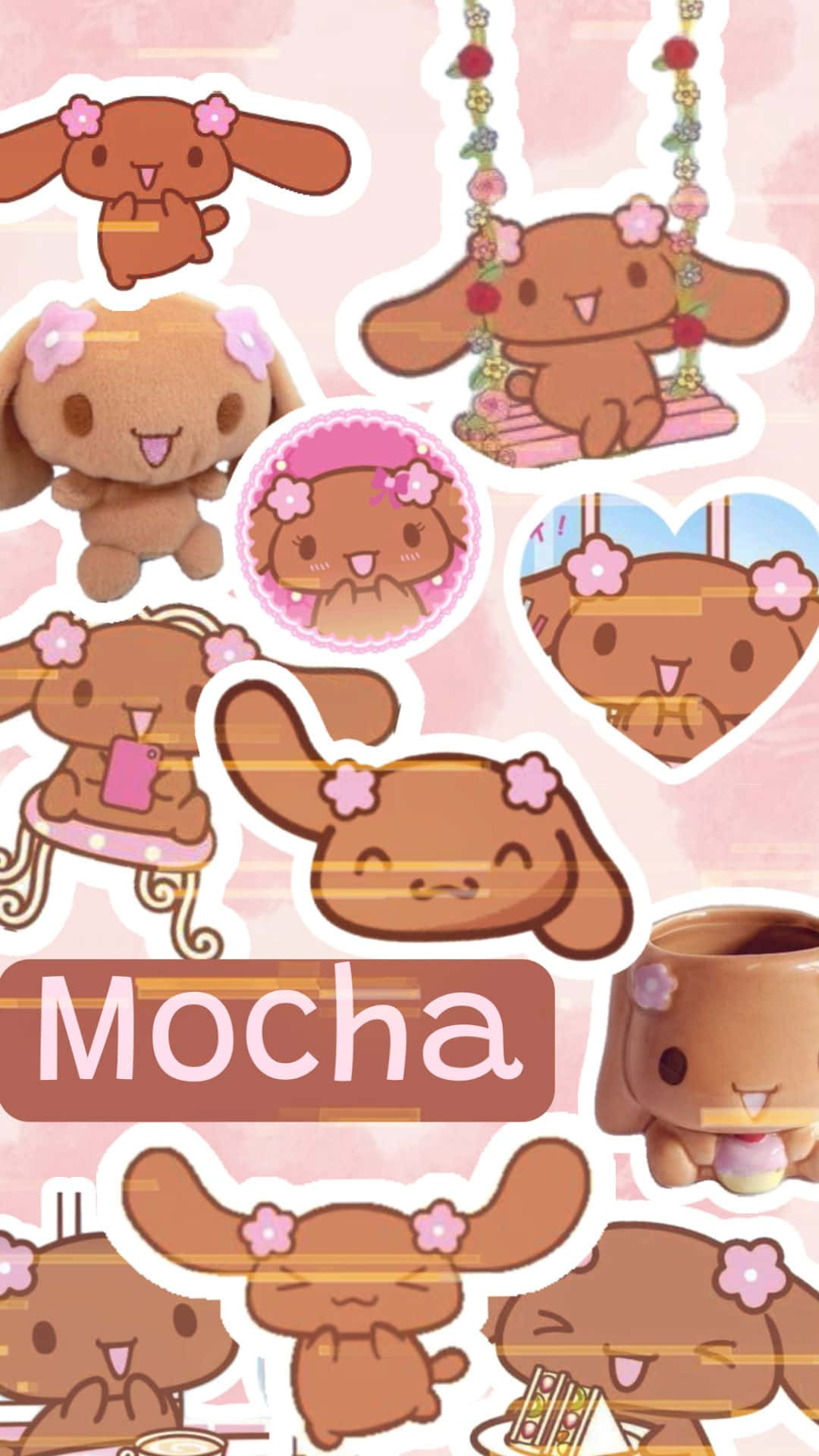 Sanrio Mocha Collage Achtergrond