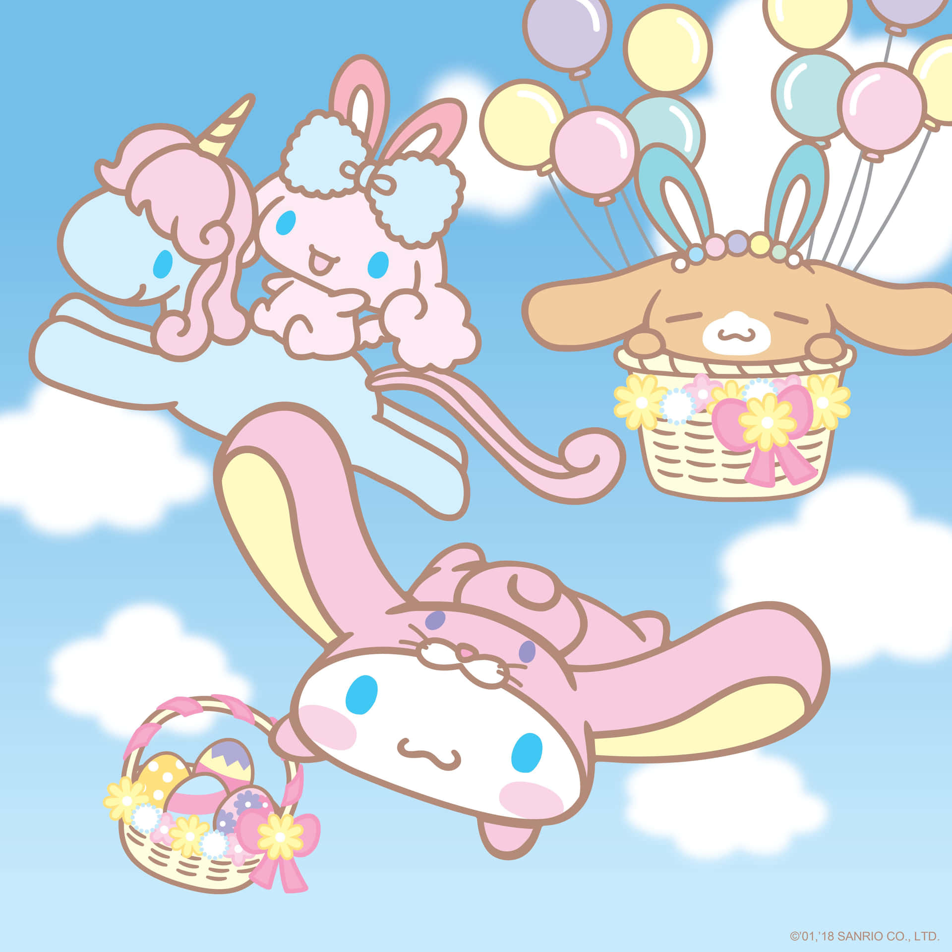 Sanrio Pfp Floating Characters Wallpaper