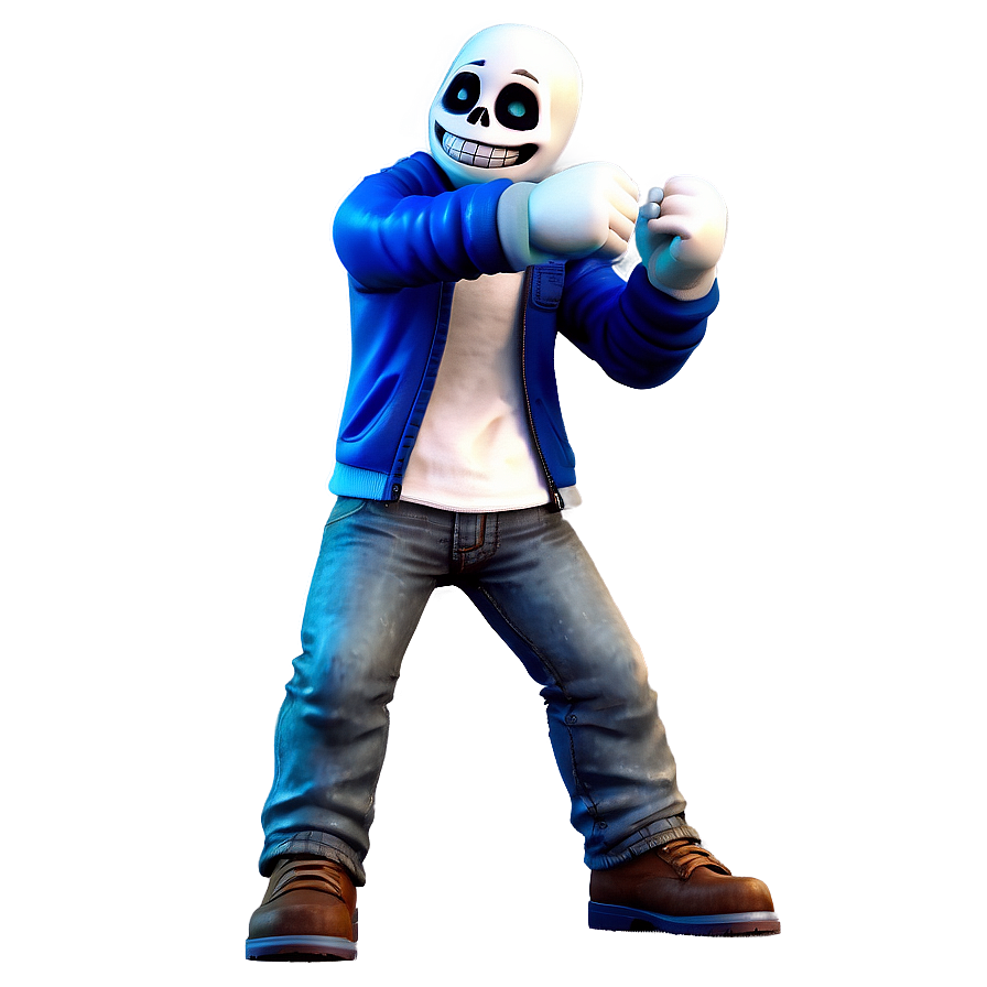 Download Sans Battle Pose Png Xks68 | Wallpapers.com