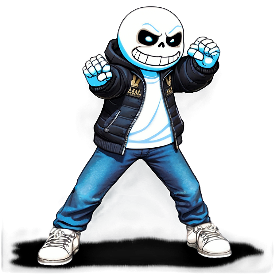 Download Sans In Battle Stance Png Erm1 | Wallpapers.com