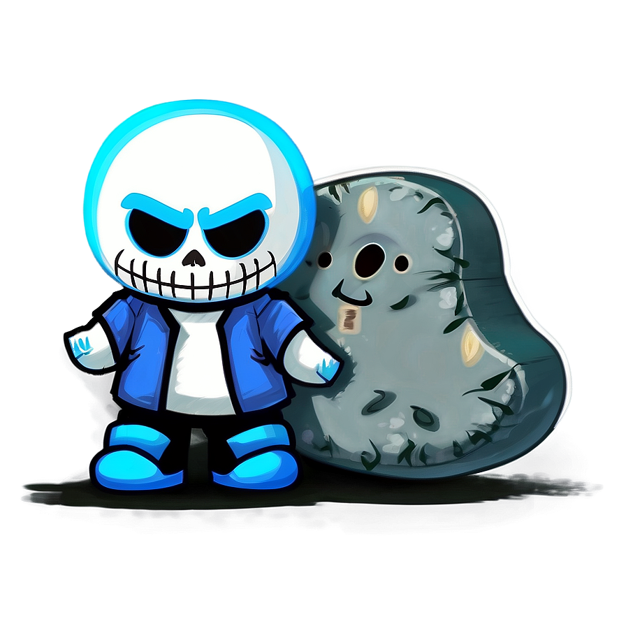 Download Sans With His Pet Rock Png 21 | Wallpapers.com