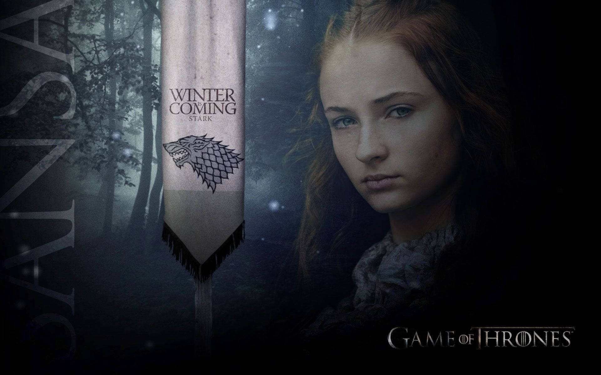 Sansa Stark Vinter Plakat Wallpaper