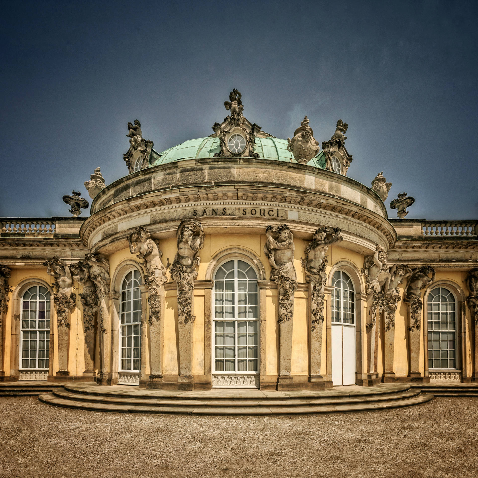 Sanssouci Palace Potsdam Dark Sky Picture