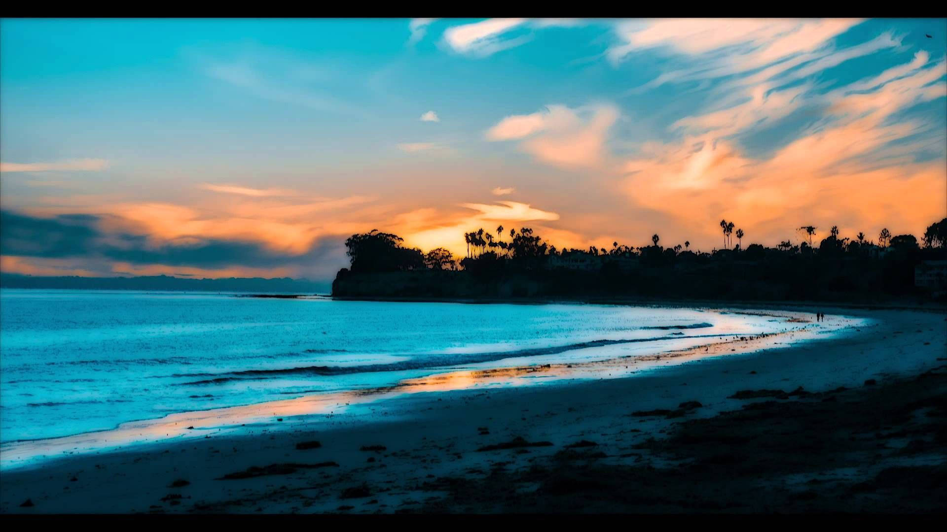 Santa Barbara Beach Ucsb Sunset Wallpaper