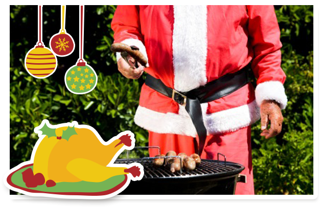 Santa Barbecue Holiday Dinner PNG