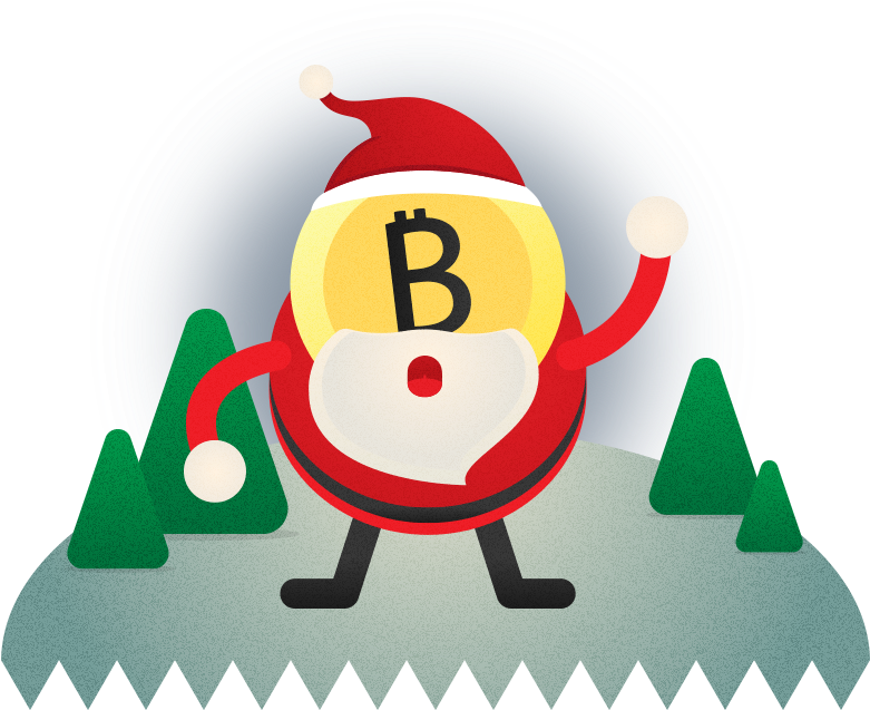 Santa Bitcoin Celebration PNG