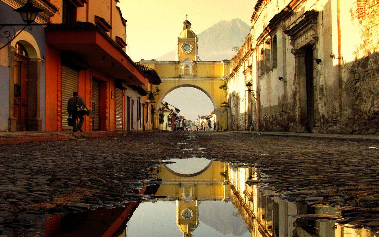Arco Di Santa Catalina Guatemala Sfondo