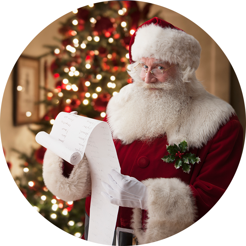 Santa Checking Naughty List PNG