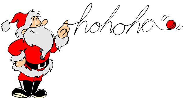 Santa Claus Animated Character Tossing Red Ball PNG