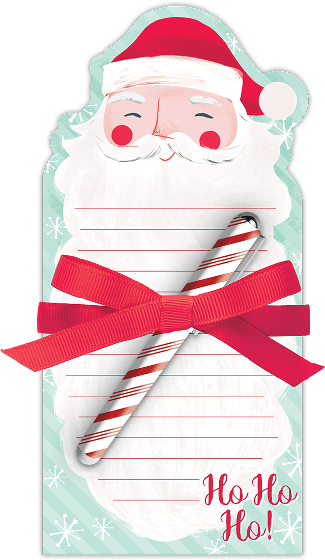 Santa Claus Beard Christmas List Template PNG