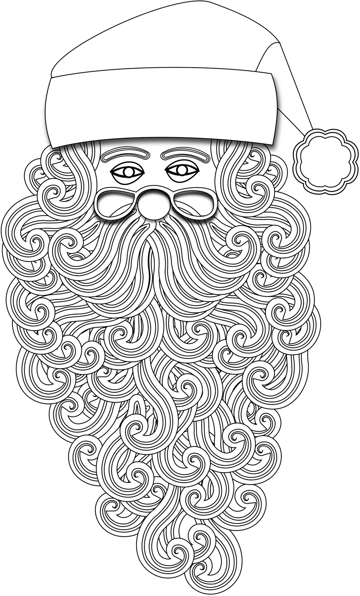 Santa Claus Beard Illustration PNG