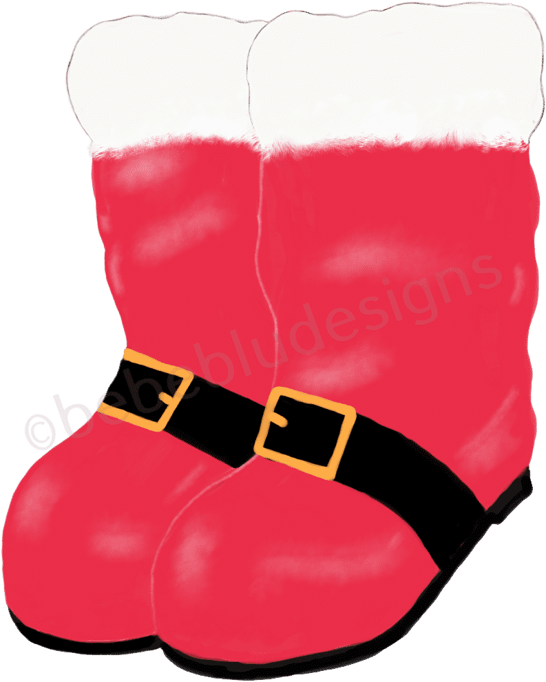 Santa Claus Boots Illustration PNG