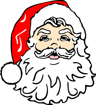 Santa Claus Cartoon Portrait PNG