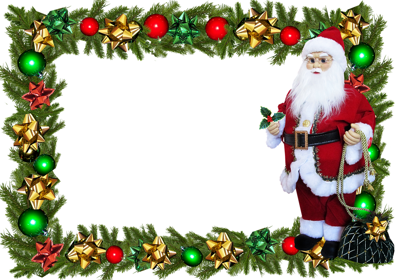 Santa Claus Christmas Frame PNG