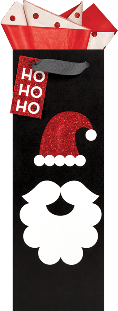 Santa Claus Costume Beardand Hat Design PNG