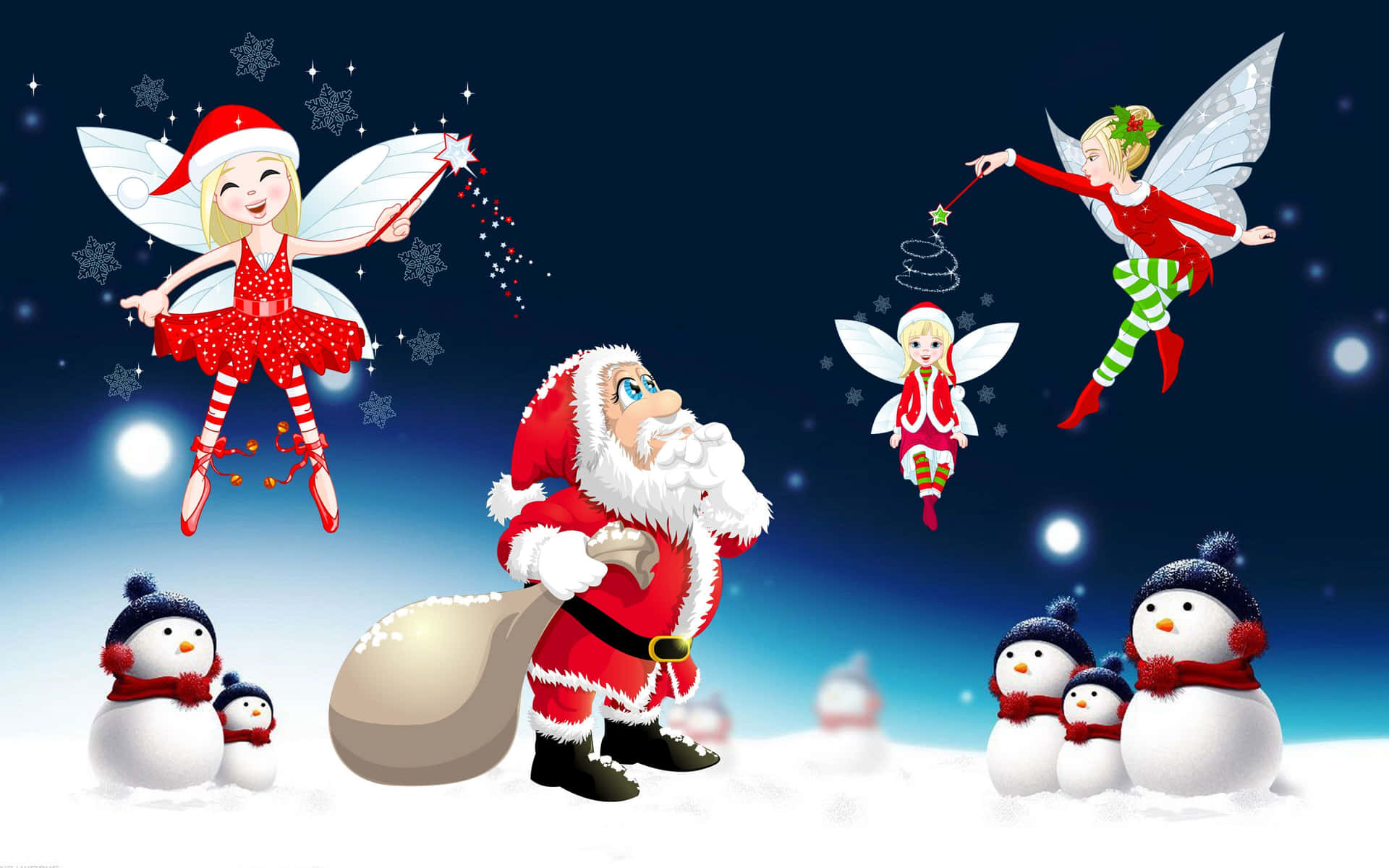 A Merry Santa Claus Bringing Festive Joy Wallpaper