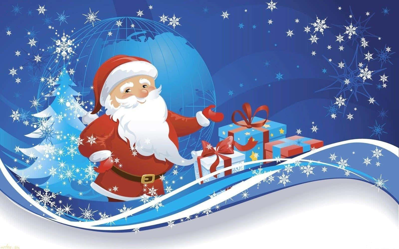 Bringe glæde denne jul: Santa Claus HD Wallpaper Wallpaper