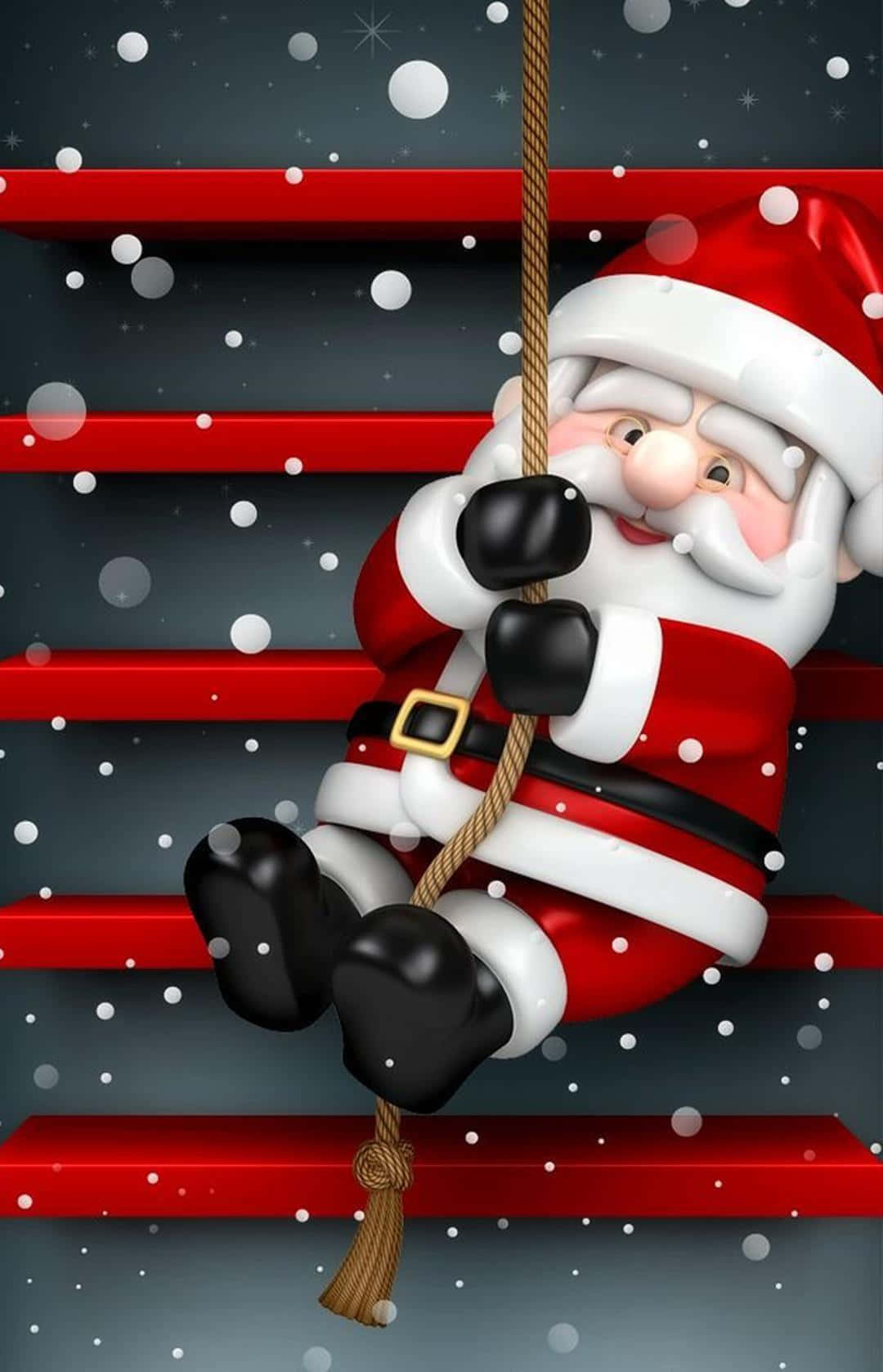 Jolly Santa Claus spreading festive cheer! Wallpaper