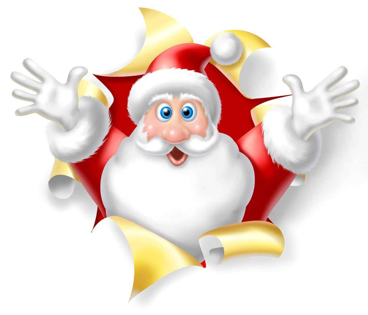 ,  "Enjoy the joyous spirit of the holidays with Santa" Wallpaper