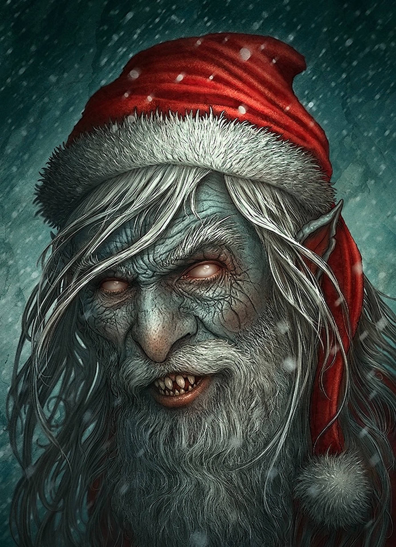 Evil Santa - A Dark Twist on Christmas Tradition Wallpaper