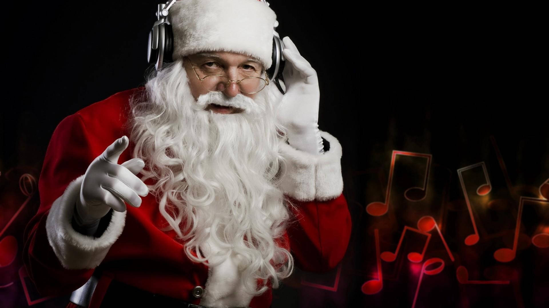 Santa Claus Listening Music