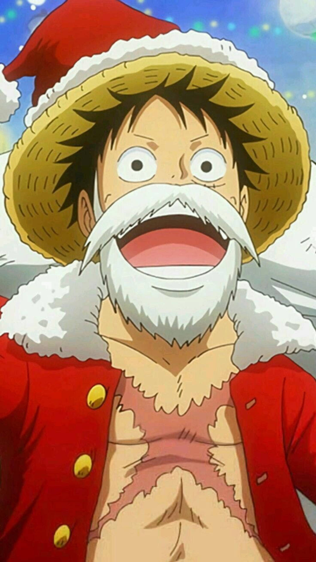 Santa Claus Luffy Aesthetic Background