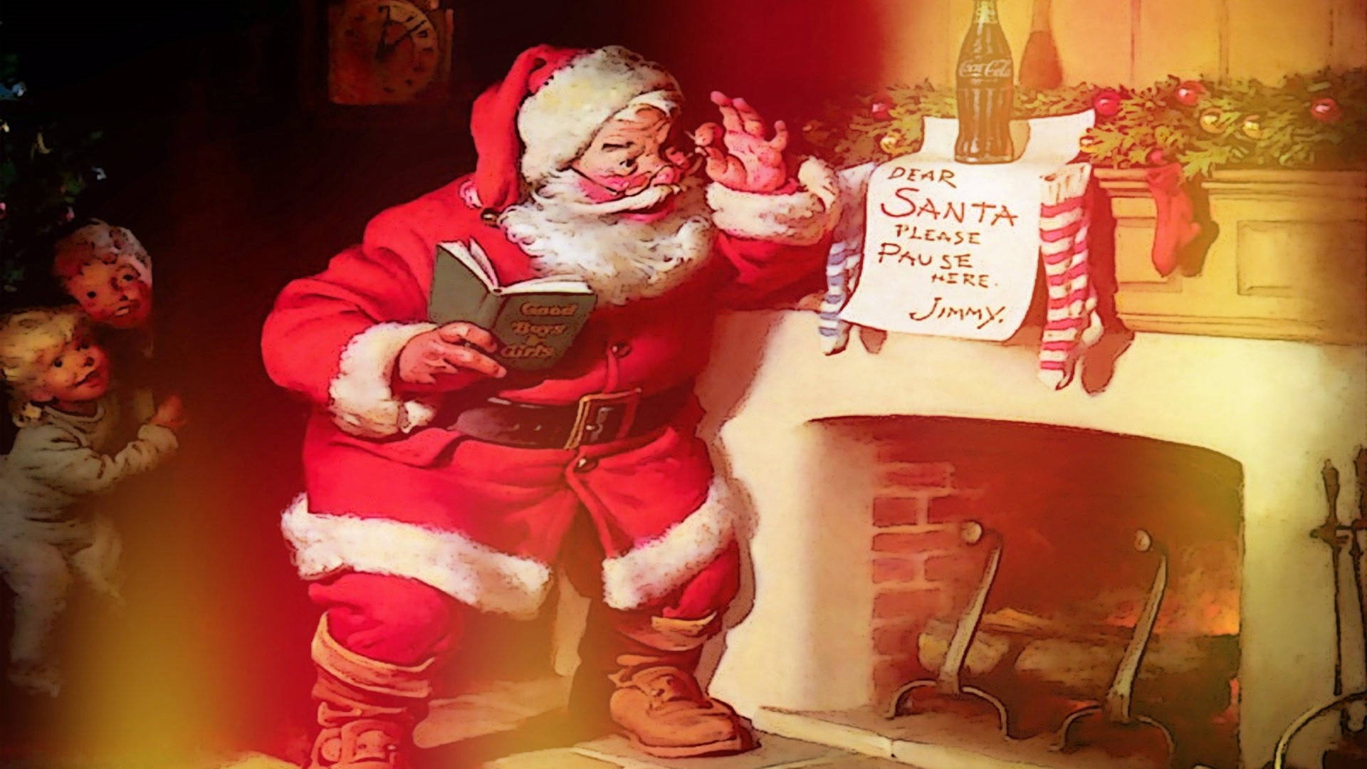 Santa Claus Reading Letter