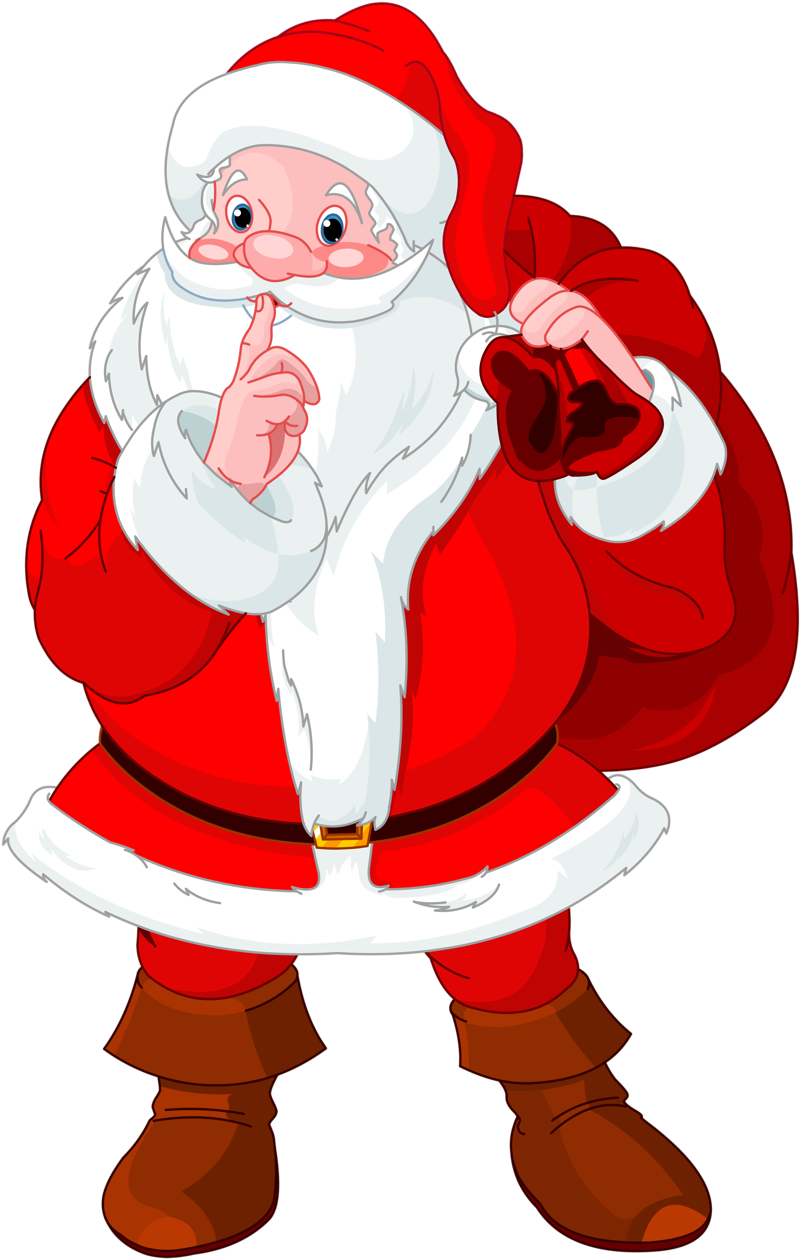 Download Santa Claus Shushing Cartoon | Wallpapers.com