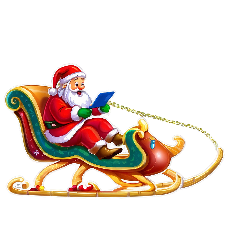 Santa Claus Sleigh Png Dru PNG