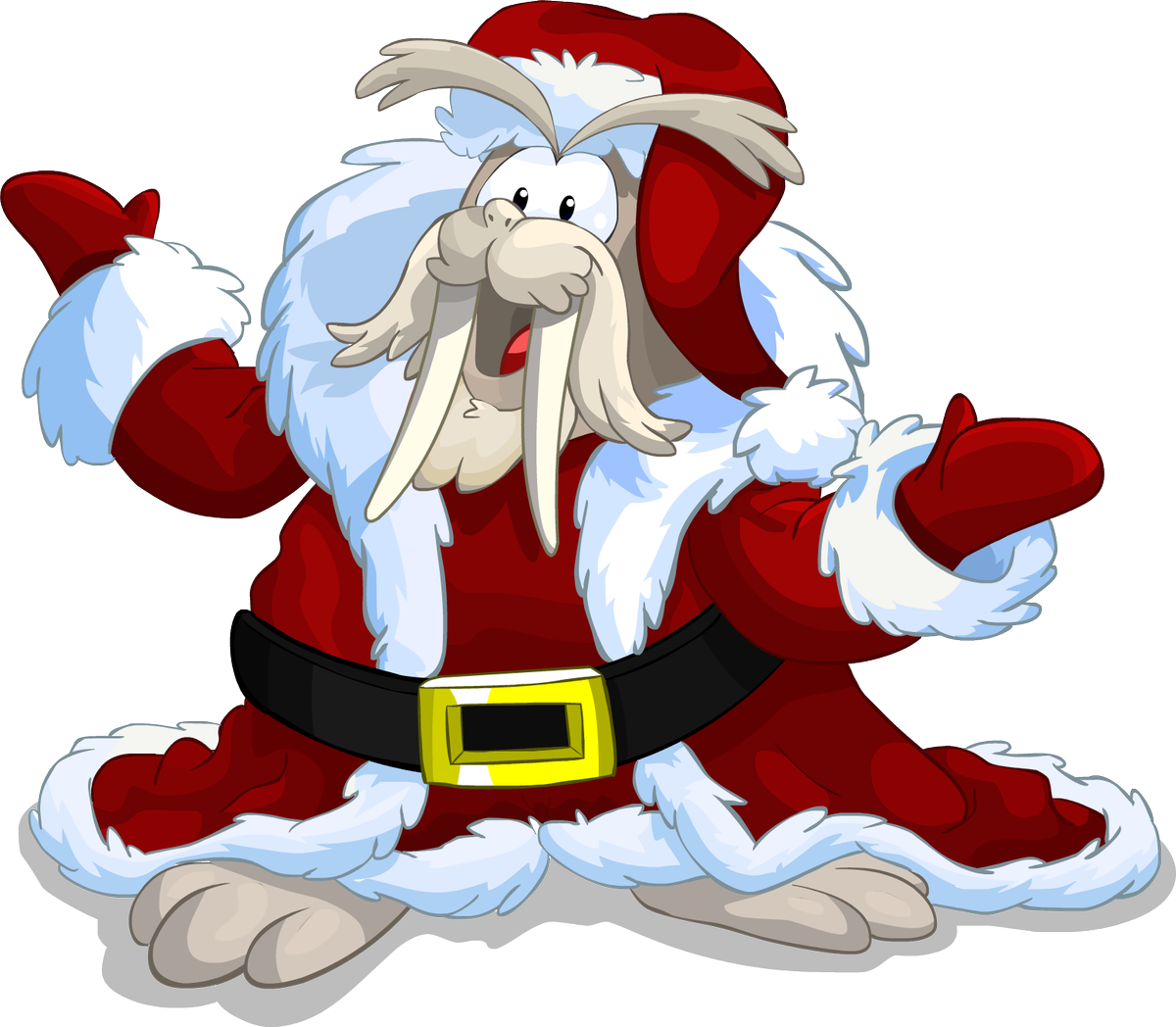 Santa Claus Walrus Cartoon PNG